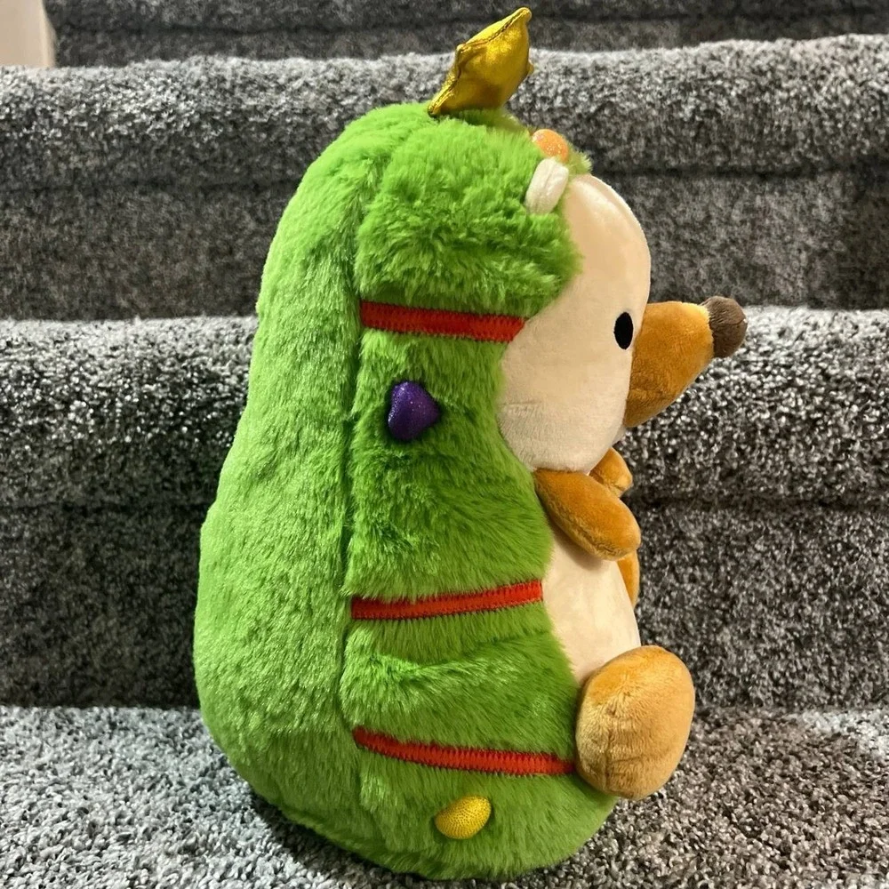 Play Right Green Holiday Hedgehog Stuffed Plush Christmas Tree Ornaments 10